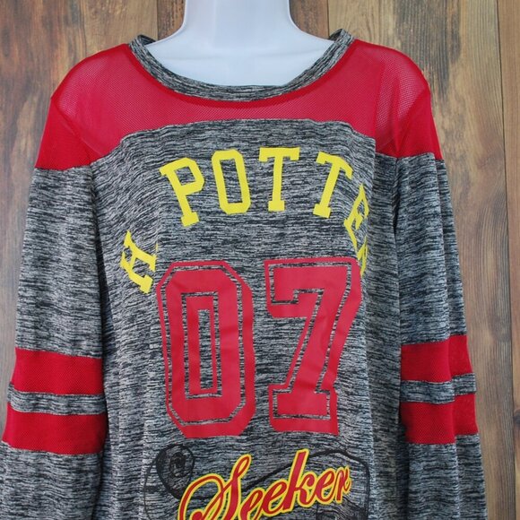 Harry Potter Seeker Mesh Shoulder Jersey Graphic Pullover - Picture 2 of 3
